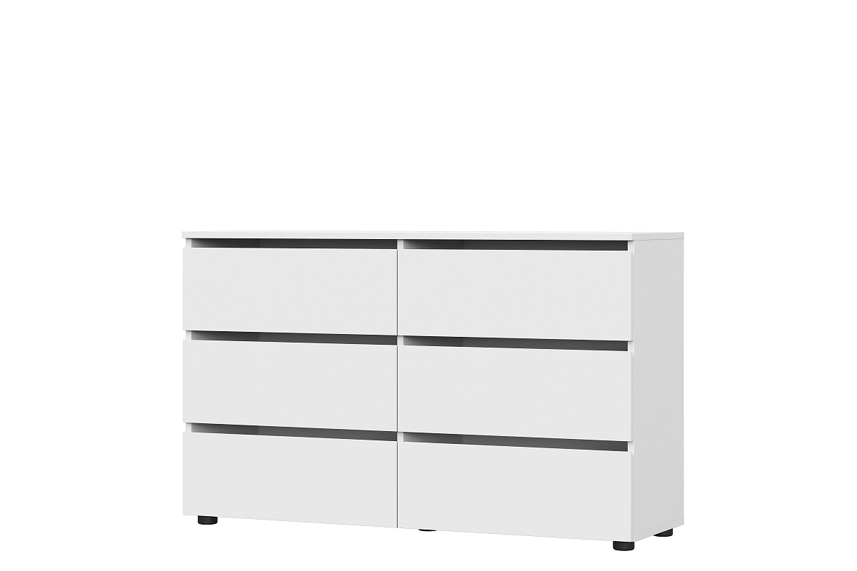 Комод "Токио" 6 ящиков (1200) (Белый текстурный)